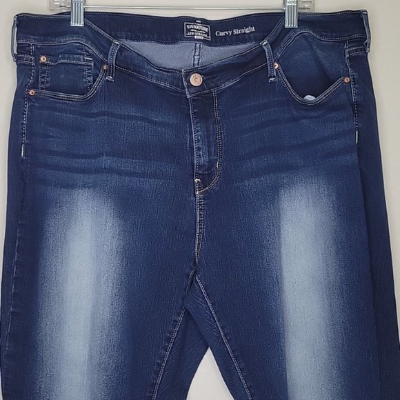 Levi Strauss Signature GOLD Curvy Straight Leg Jeans Size 24 Short - Picture 2 of 9